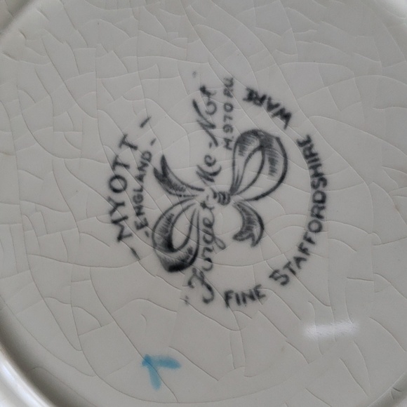 Myott England Forget Me Not Fine Staffordshire Ware Blue Floral Shabby Chic - Picture 10 of 16